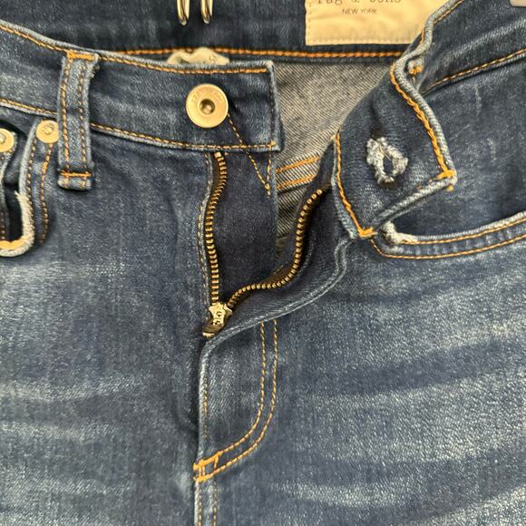 Rag & Bone Jeans Women 26 Blue Medium Wash High Rise Ankle Skinny Raw Hem - Picture 5 of 15